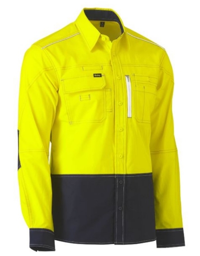 Picture of BISLEY Flx & Move™  Two Tone Hi Vis Utility Shirt 145gsm L/S
