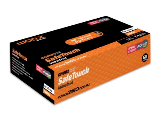 Picture of Force360 SafeTouch Industrial Disposable Nitrile Glove - Orange