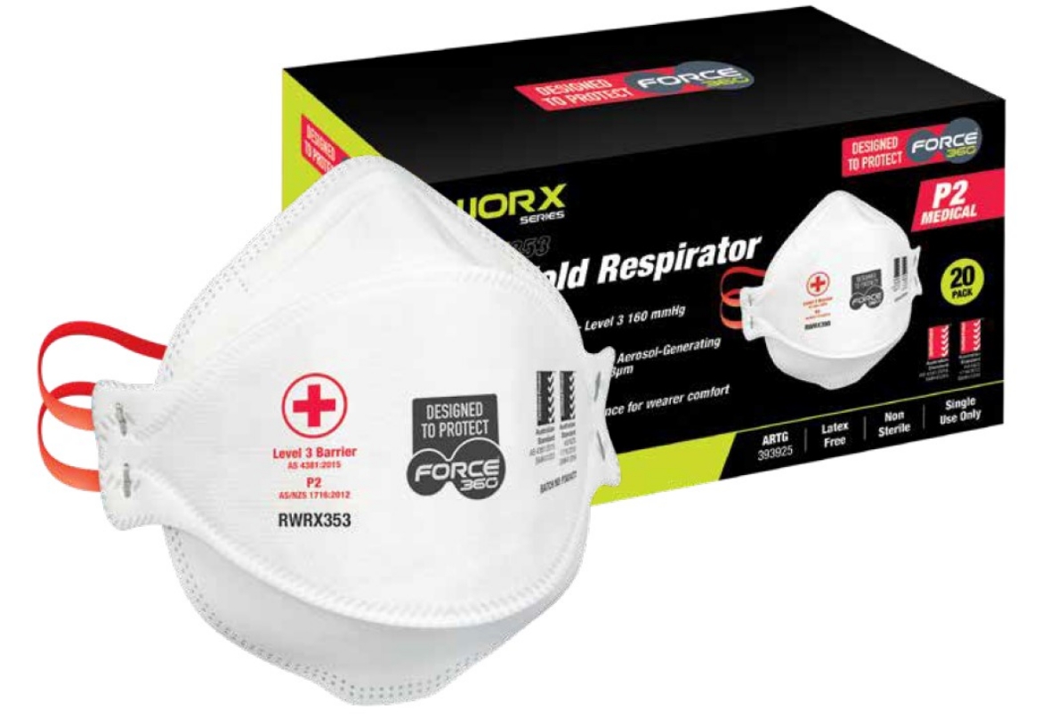 Picture of Force360 P2 Medical Flat Fold Valved Respirator WRX Respiratory