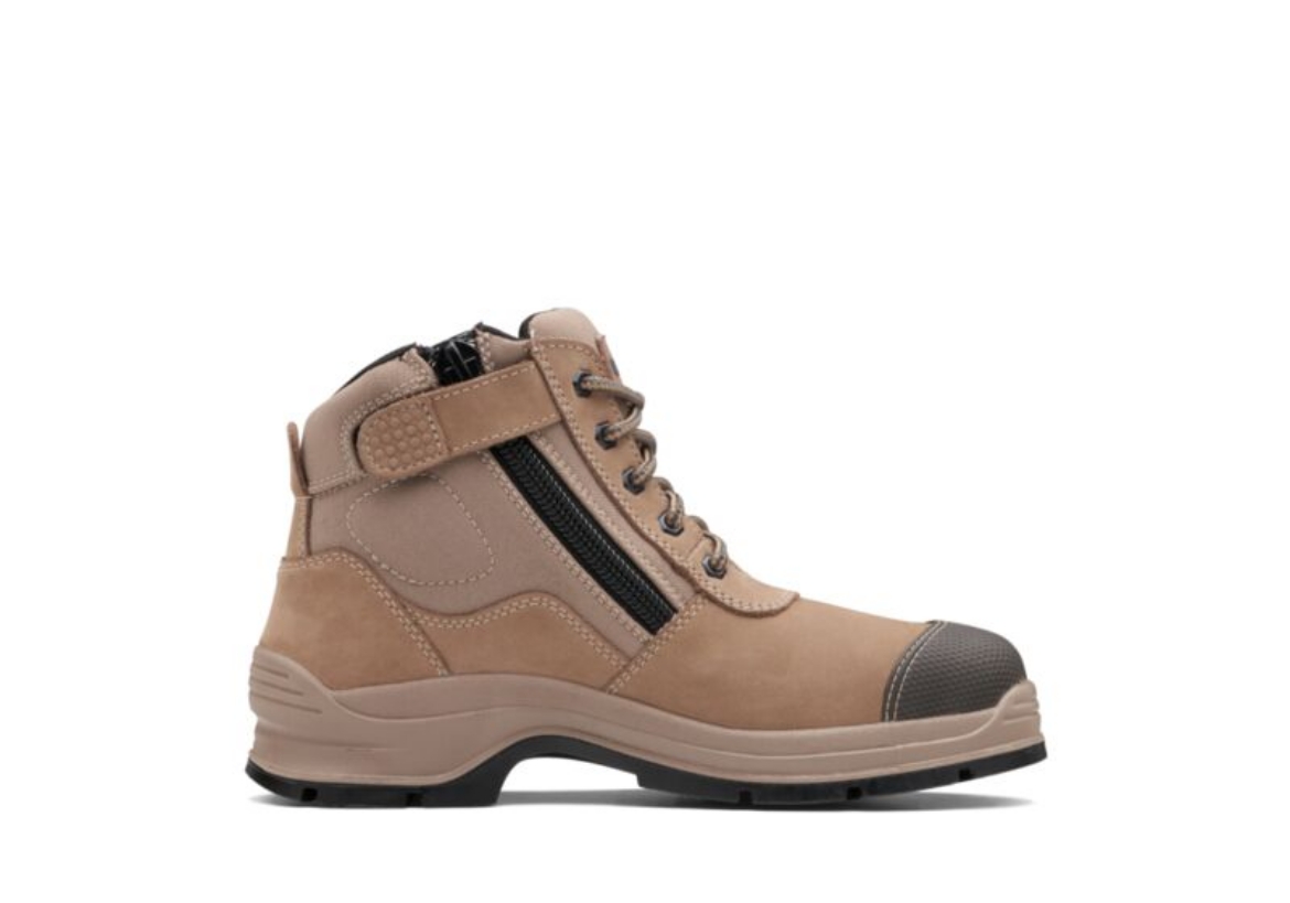 Picture of BLUNDSTONE Stone Nubuck zip side ankle safety hiker