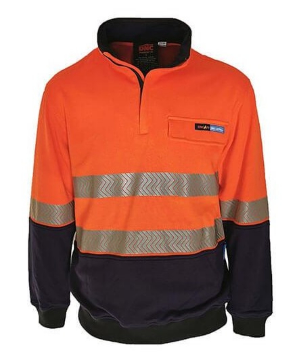 Picture of DNC Hi Vis 1/2 Zip FR HRC2 D/N Jumper 280gsm