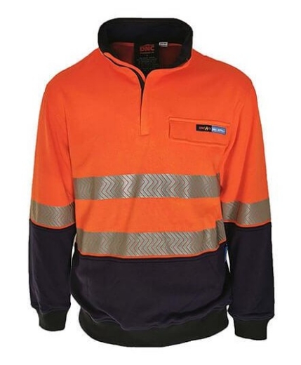 Picture of DNC Hi Vis 1/2 Zip FR HRC2 D/N Jumper 280gsm