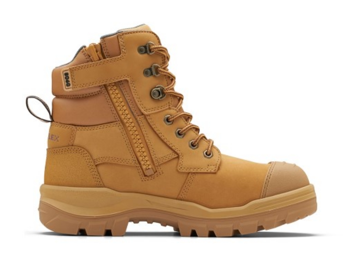Picture of BLUNDSTONE 150mm RotoFlex Wheat Water-Resistant TPU Nubuck Zip Sided Safety Boot