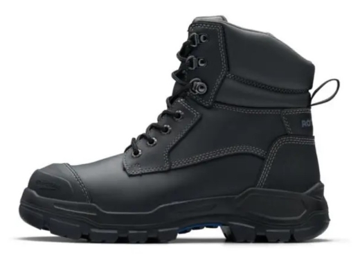 Picture of BLUNDSTONE 150mm RotoFlex Black Water-Resistant Platinum Leather Zip Sided Safety Boot