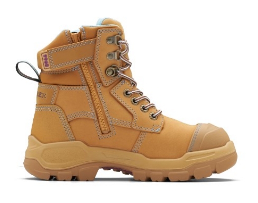 Picture of BLUNDSTONE 150mm RotoFlex Wheat Water-Resistant Nubuck Zip Sided Women's Safety Boot > US Sizing