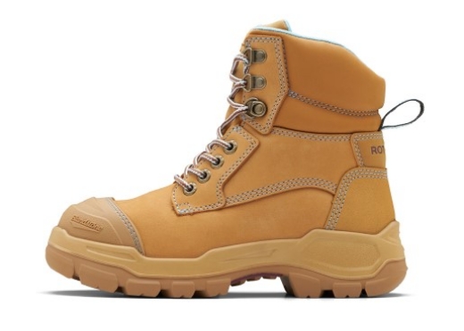 Picture of BLUNDSTONE 150mm RotoFlex Wheat Water-Resistant Nubuck Zip Sided Women's Safety Boot > US Sizing