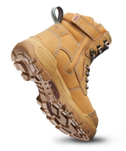 Picture of BLUNDSTONE 150mm RotoFlex Wheat Water-Resistant Nubuck Zip Sided Women's Safety Boot > US Sizing