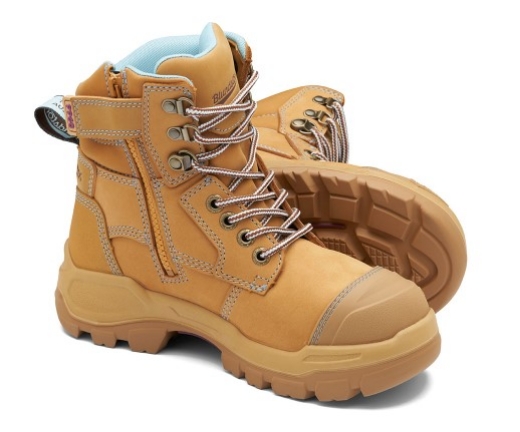 Picture of BLUNDSTONE 150mm RotoFlex Wheat Water-Resistant Nubuck Zip Sided Women's Safety Boot > US Sizing