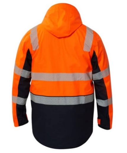 Picture of FLAMEBUSTER Hi Vis FR HRC2 Wet Weather Jacket Segmented Reflective Jacket