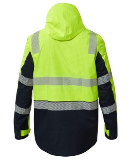 Picture of FLAMEBUSTER Hi Vis FR HRC2 Wet Weather Jacket Segmented Reflective Jacket