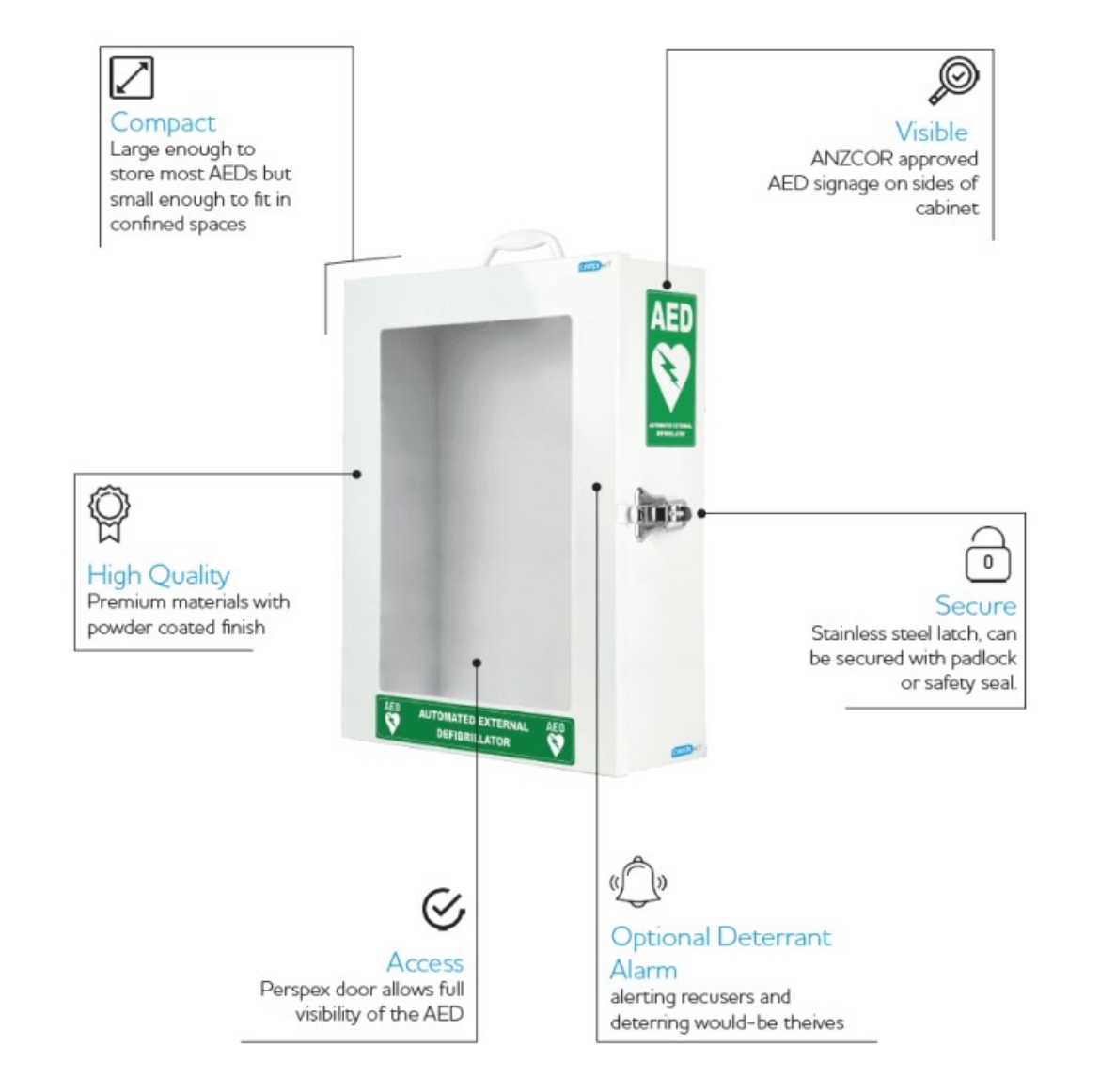 Picture of HEARTSINE Defibrillator Standard Wall Cabinet