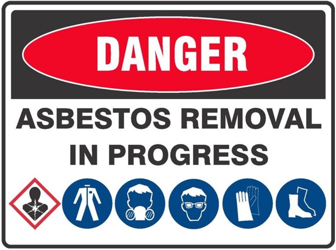 Picture of SIGN Danger Asbestos Removal In Progress Required PPE 600 x 450mm Corflute 3mm