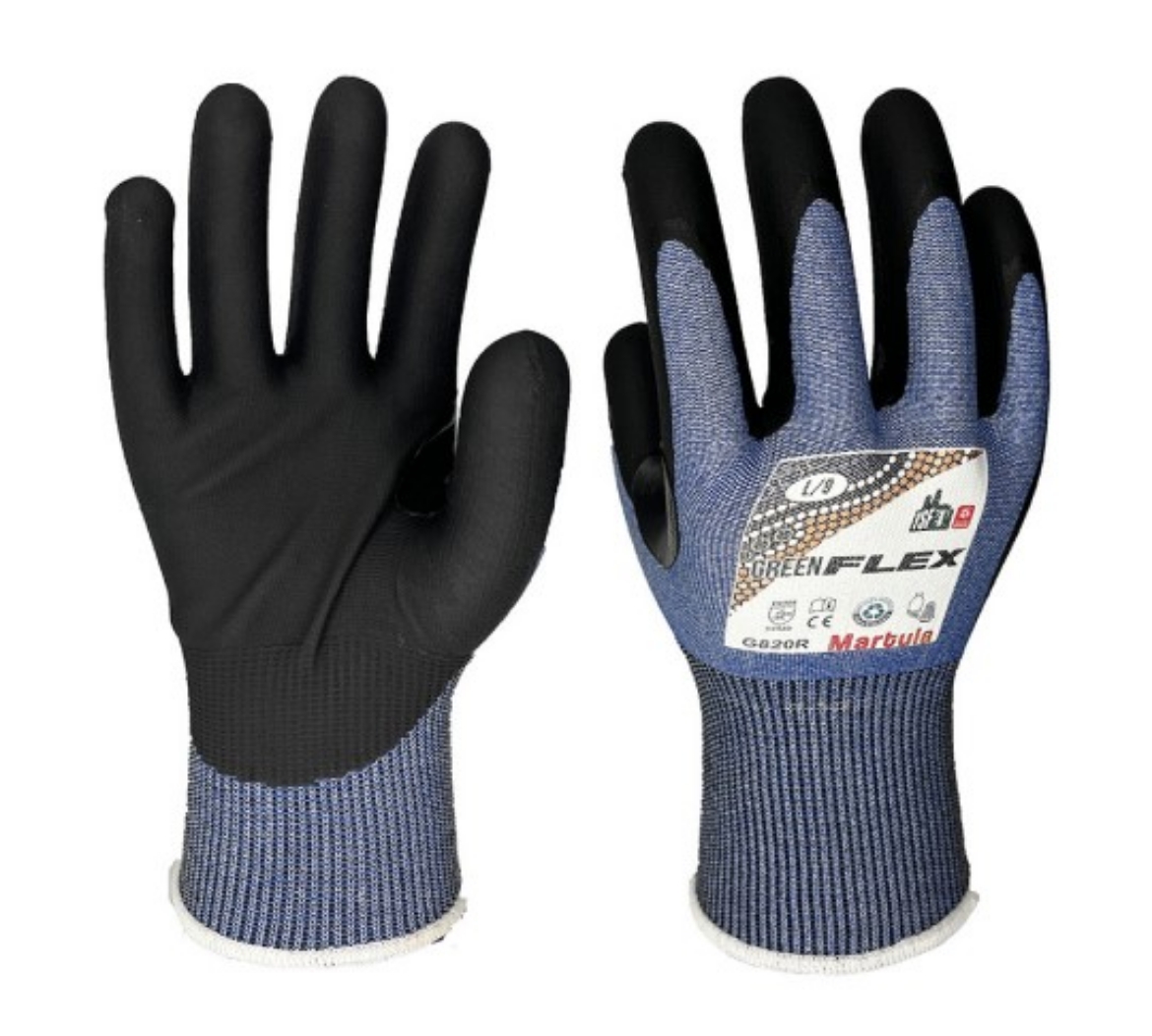 Picture of YSF GreenFlex Nitrile Foam Glove Cut 5 Level D