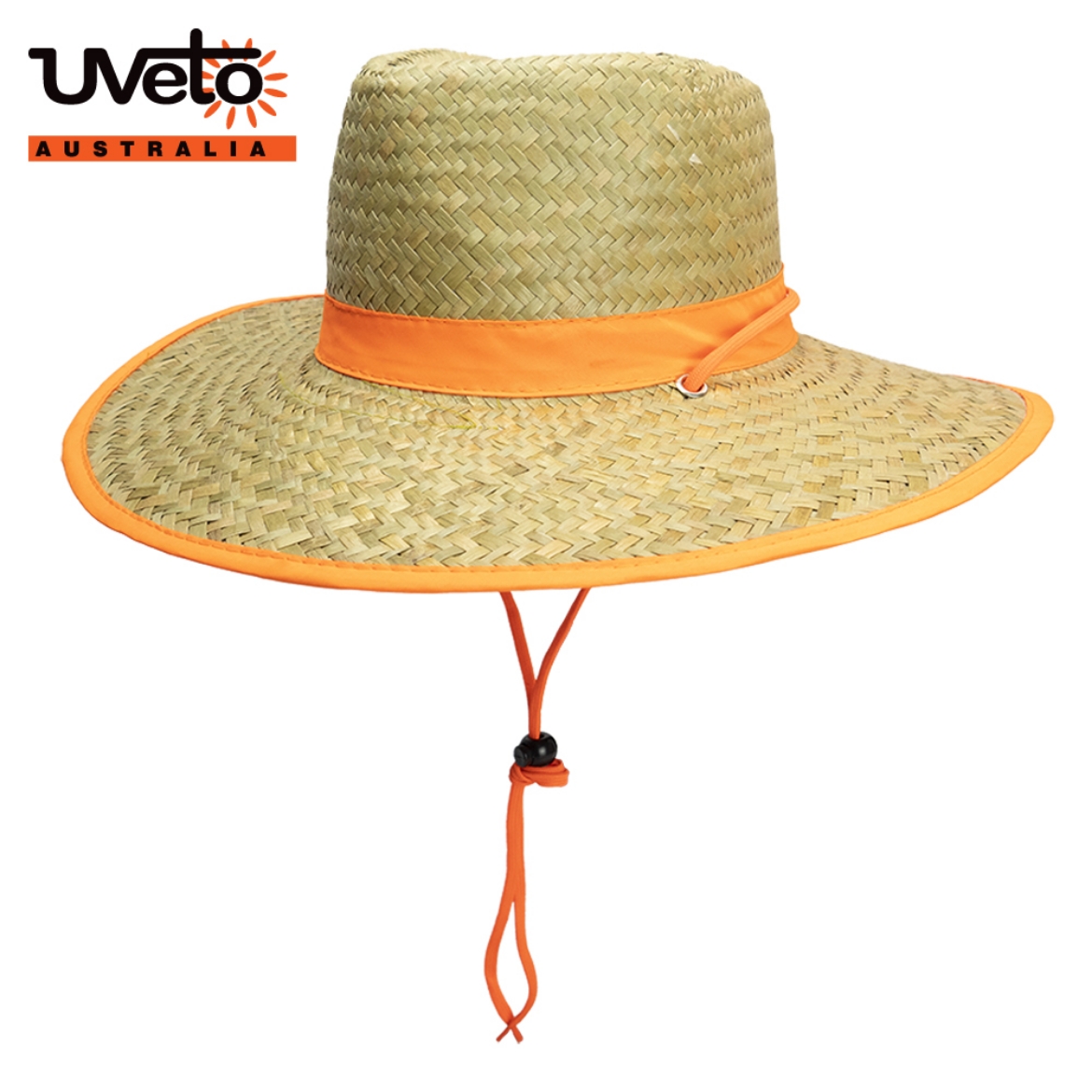 Picture of Uveto Straw Hat with Orange Band UPF50+