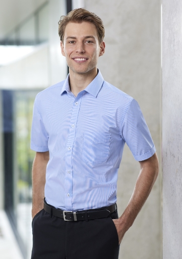 Picture of Biz Collection Mens Euro S/S Shirt Easy Care 65% Polyester 35% Cotton