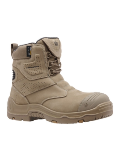 Picture of King Gee Bennu Pro 6 Stone Full Grain Water Resistant  Leather Zip Safety Boot