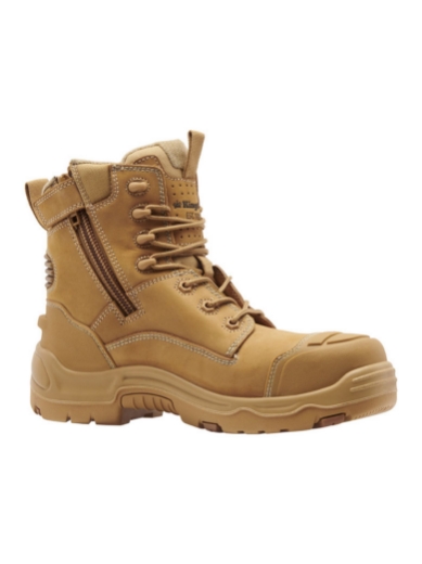 Picture of King Gee Onyx 6CZ EH Wheat Full Grain Water Resistant  Leather "COMPOSITE TOE" " AIRPORT FRIENDLY" Zip Safety Boot