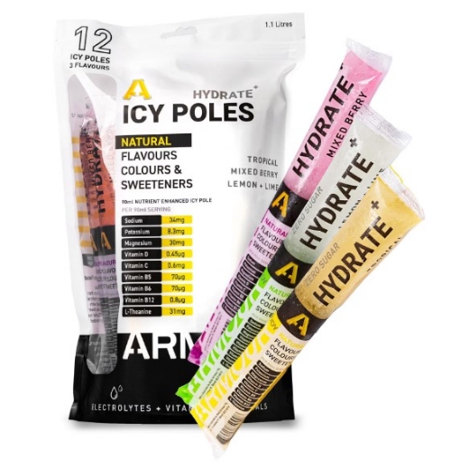 Picture of Body Armour Hydrate+ Hypotonic Icy Poles Mixed Pack of 12