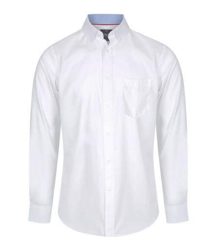 Picture of BRADFORD 1898L FINE OXFORD LONG SLEEVE SHIRT. Contemporary Fit, Internal Collar & Cuff Contrast Trims
FABRIC 60% Cotton, 40% Polyester with Silk Protein & Easy Iron Finish.