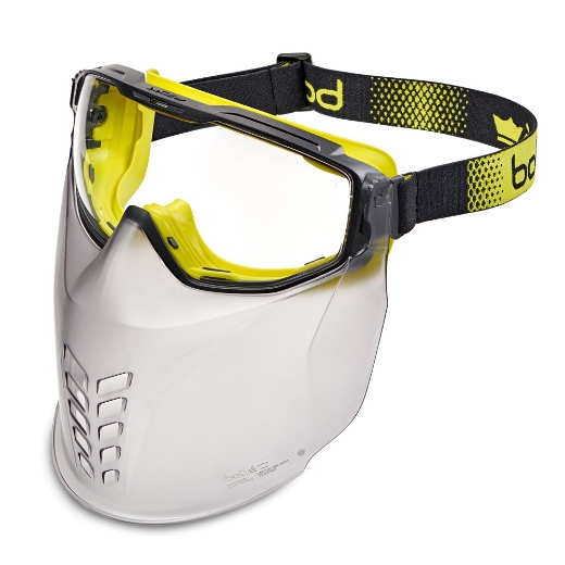 Picture of BOLLE Universal Goggle PC Clear Platinum Top Bottom Indirect Vented with Foam & Mouthguard