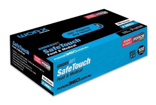 Picture of Force360 SafeTouch Food & Medical Disposable Nitrile Glove - Blue