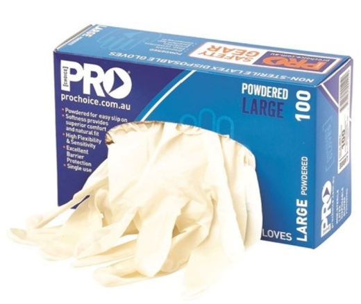 Picture of ProChoice Disposable Latex Powdered Gloves