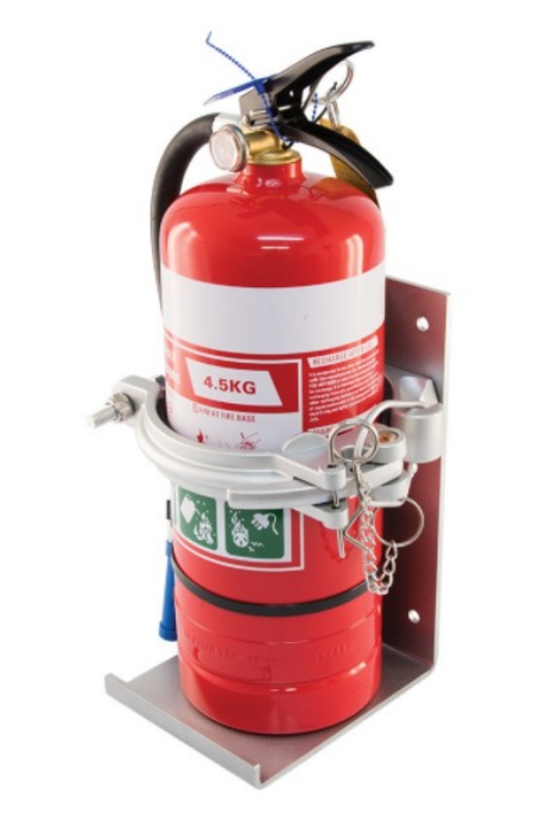 Picture of MEGAFIRE 4.5kg Cannon Style Heavy Duty Galvanised Fire Extinguisher Vehicle Bracket