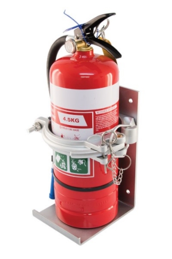 Picture of MEGAFIRE 4.5kg Cannon Style Heavy Duty Galvanised Fire Extinguisher Vehicle Bracket