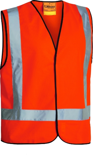 Picture of BISLEY X Back Taped Hi Vis Vest 100% Polyester 125gsm