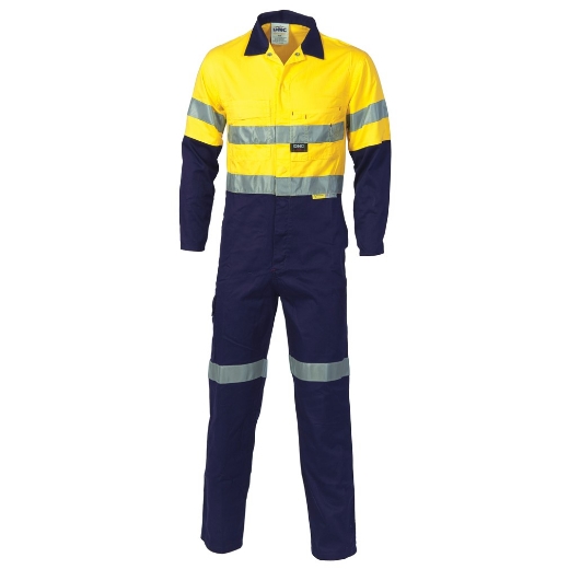 Picture of DNC Hi Vis Two Tone 100% Cotton Coverall with 3M R/Tape 311gsm