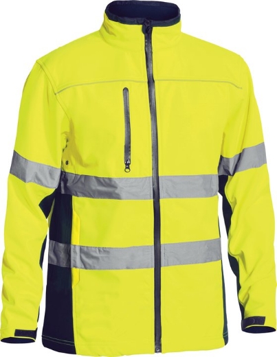 Picture of BISLEY Taped Hi Vis Soft Shell Jacket 310gsm