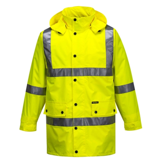 Picture of PORTWEST Argyle Full Hi Vis Waterproof  D/N Jacket with 3M Tape
