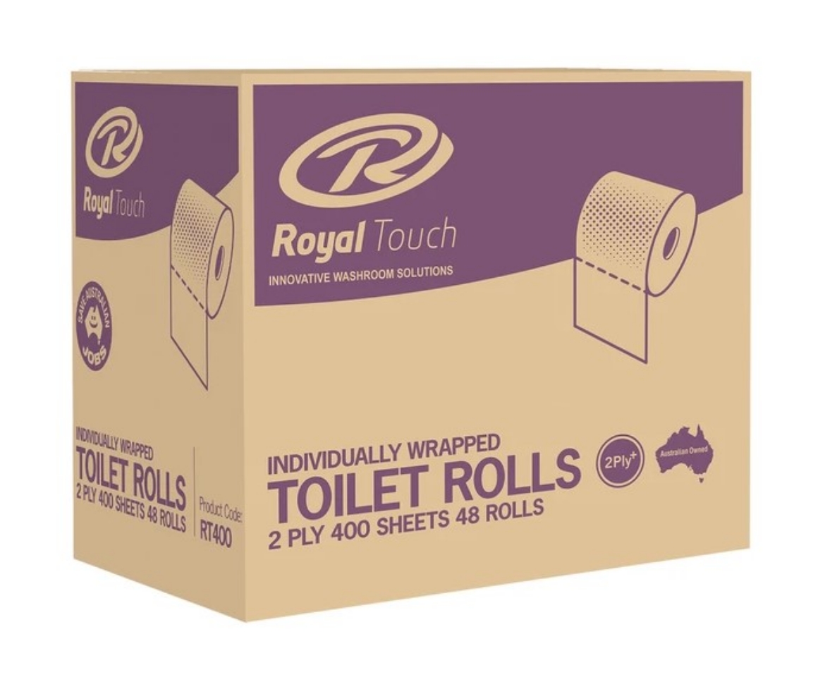 Picture of ROYAL TOUCH 2 Ply Toilet Rolls 400 Sheet Individually Wrapped