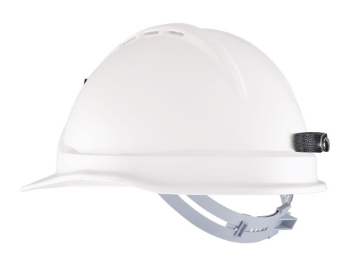 Picture of Force360 GTE9 Essential Type 1 ABS Vented White Miners Hard Hat with Slide Lock Harness