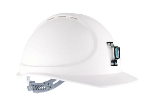 Picture of Force360 GTE9 Essential Type 1 ABS Vented White Miners Hard Hat with Slide Lock Harness