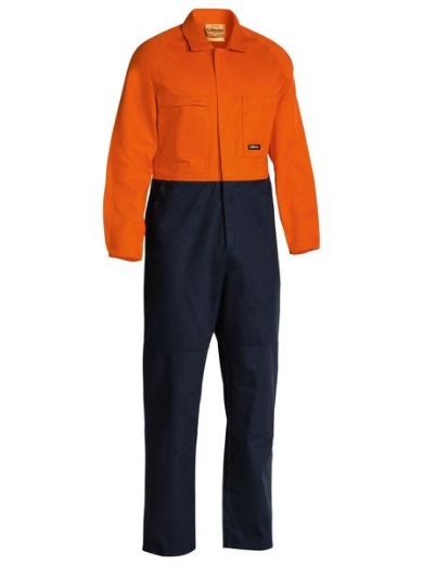 Picture of BISLEY 2 Tone Hi Vis Coveralls Regular Weight 100% Cotton Preshrunk Drill 310gsm