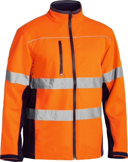 Picture of BISLEY Taped Hi Vis Soft Shell Jacket 310gsm