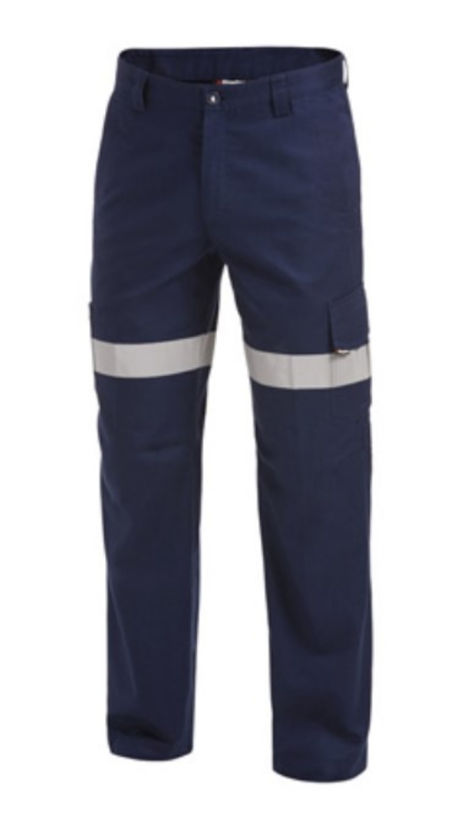 Picture of KING GEE Workcool 2 Reflective Navy Cotton Ripstop Cargo Pants 235gsm