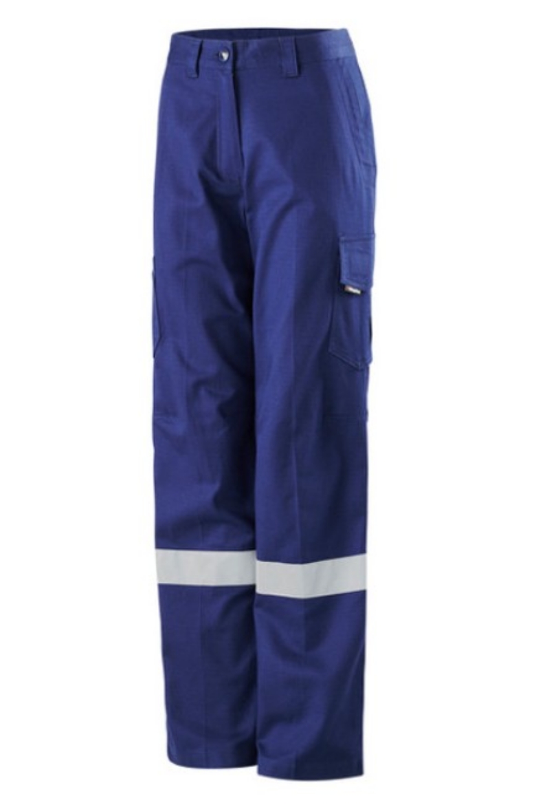 Picture of KING GEE Womens Workcool 2 Navy Lightweight Cotton Ripstop Reflective Works Pants