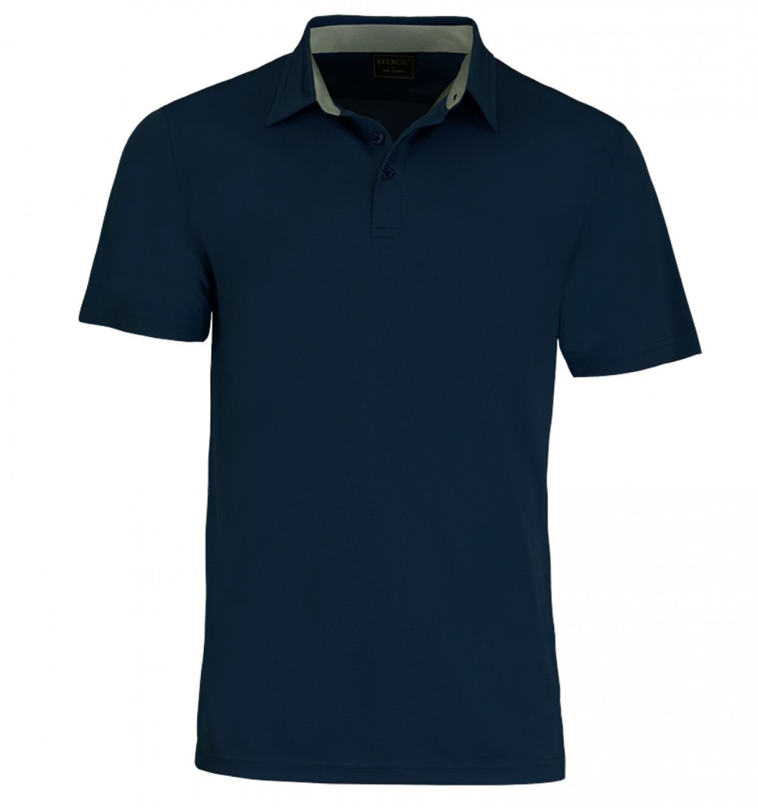 Picture of STENCIL Kahave Mens S/S Polo 30% eco-friendly Coffee charcoal, 70% Cationic Polyester 200g