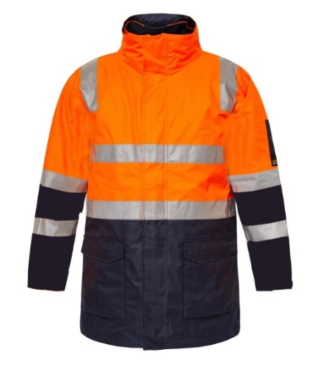 Picture of WORKCRAFT Hi Vis Rain Jacket with Reflective Tape