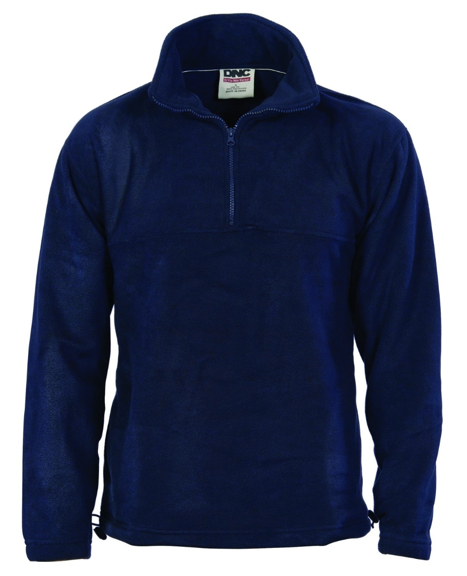 Picture of DNC Unisex 1/2 Zip Navy Polar Fleece Jumper 300gsm