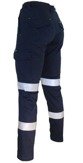 Picture of DNC SlimFlex Double Hoop Biomotion Taped Navy Cargo Pants 260gsm