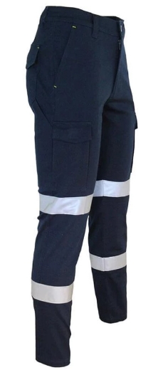 Picture of DNC SlimFlex Double Hoop Biomotion Taped Navy Cargo Pants 260gsm