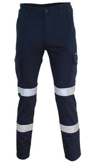 Picture of DNC SlimFlex Double Hoop Biomotion Taped Navy Cargo Pants 260gsm