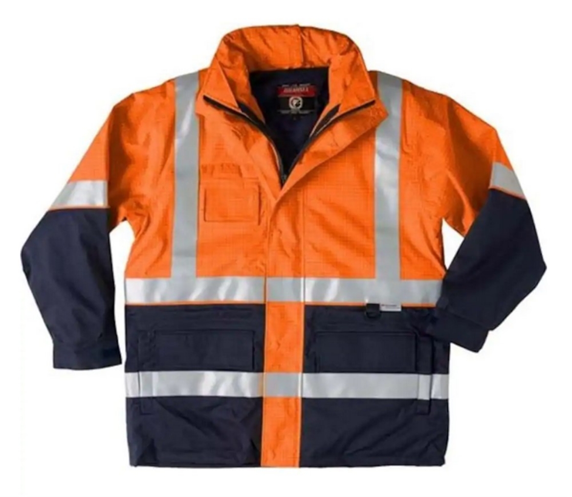 Picture of Brahma Platinum Flame Retardent & Anti Static Jacket. in colour Orange / Navy