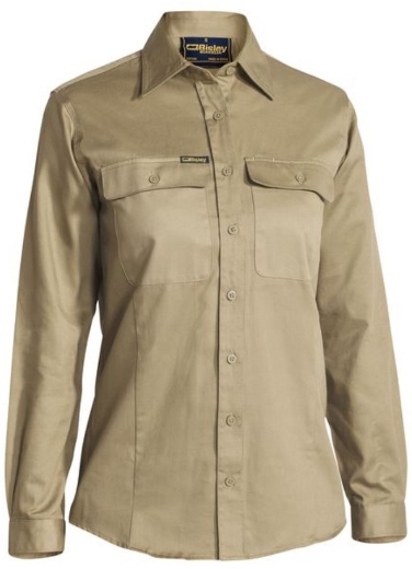 Picture of BISLEY Women's Cotton Drill Shirt 100% Cotton Preshrunk Drill 190gsm L/S