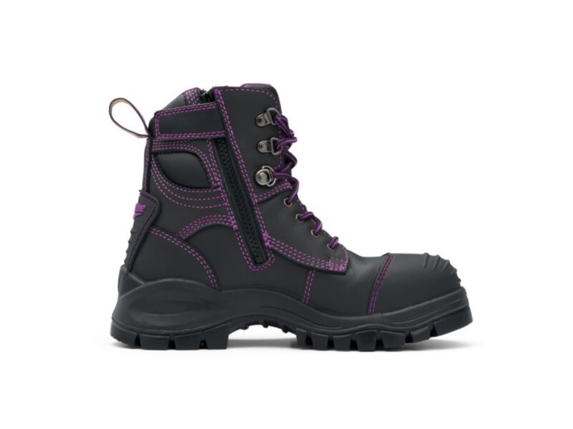 Picture of BLUNDSTONE Ladies Black Safety Zip Sided Boot with Scuff Cap