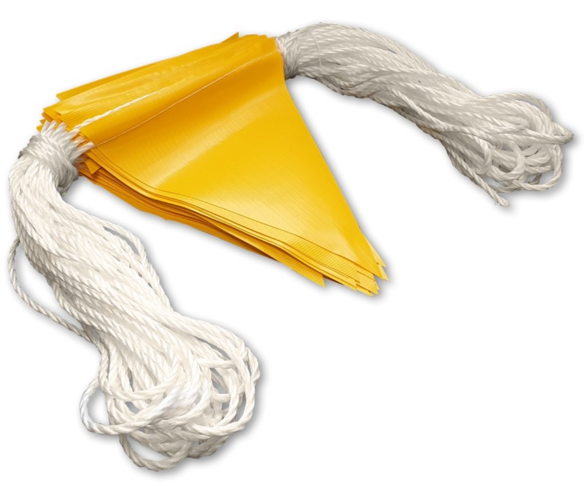 Picture of MAXISAFE Yellow PVC Bunting Flagline 30Mtr