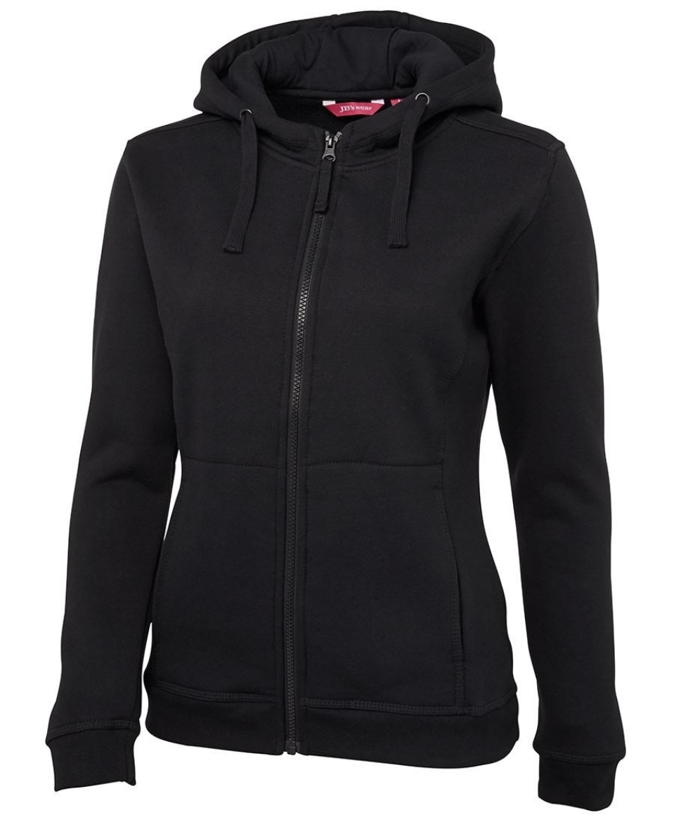Picture of JB's Wear Black Ladies Full Zip Fleece Hoodie 310gsm